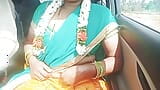 Telugu грязные разговоры, секс в машине, Telugu Saree романтический секс с незнакомцем, часть 1 snapshot 4