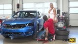 RIM4K. Dame with big boobs is licking anus in the car repair shop snapshot 5