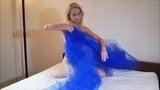 Odette's Bed Frolic & Pussy Play In Blue snapshot 7