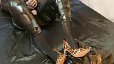 Patterned Leggings, Animal Print Heels Masturbation snapshot 11