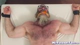 Bound bearded muscular hunk recives body and foot tickling snapshot 18