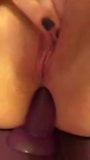 Purple dildo anal snapshot 9