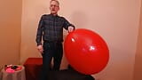 95) Daddy Pops Two Giant Balloons and Cums - Balloonbanger snapshot 3