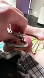 SISSY PRECUM LEAKING OUT OF HER CHASTITY CAGE snapshot 3