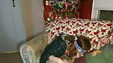 Babyybut gets a tricked into a surprise Christmas present from her step bro blindfolded. snapshot 7