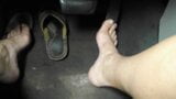Barefoot driving around the block drive with your feet...... snapshot 12