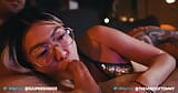 Remaja Comel Asia tidak Dapat Menyimpan zakar dari mulutnya semasa dalam kamera web – pancutan muka snapshot 10