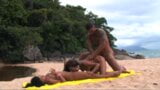 Threesome sex in anal for the sexy Brazilian Claudia and snapshot 10