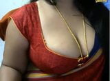 Sexy Telugu aunty boobs on cam with boyfriend snapshot 3