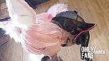 Cosplayer hentai femboy asiatico succhia il mio cazzo. lei fa un bel viso, regina della razza tamamo parte.9 snapshot 3