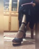 Iranian mistress teaches wearing a hijab (fishnet socks) snapshot 5