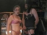 Strap-on dildo fun in England with a woman and 2 trannies snapshot 16