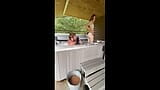 Cabin Outdoor Dirty Blonde Petite First Time Hot Tub Sex Full Tape snapshot 1