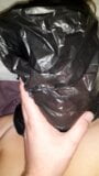 Big tit slut plastic bag breath play snapshot 3