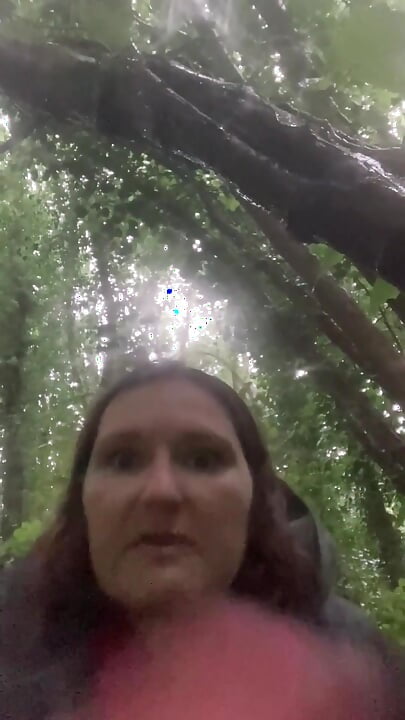 Pissing in the Pouring Rain! in the Woods, on the Way Home with Heavy Groceries