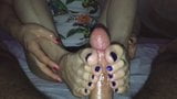 Handjob and footjob from my girlfriend snapshot 7