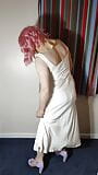 Masked tv crossdresser in slinky wedding dress snapshot 4