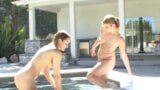 Lesbian Dani Daniels seduces Heather Starlet after yoga. snapshot 3