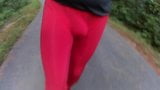 Freeballing in Red Pouch Pants PT 1 snapshot 5