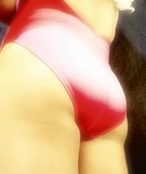 Crossdress Tanya In Pink Swimsuit snapshot 5