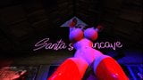 3D SFM, gioco VR, tette enormi, ballerina cowgirl nano elfo di Babbo Natale snapshot 3