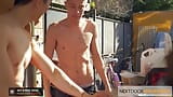 Asian Twink Makes Love Outdoors wt Cute Jock snapshot 3