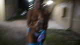 Thick Ghetto Booty freak walking naked through neighborhood snapshot 9