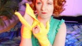 ASMR déchirant les gants en caoutchouc latex snapshot 14