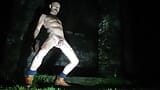 Pria telanjang di luar di taman umum snapshot 11
