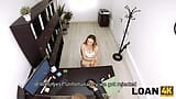 LOAN4K. Busty girl has sex with corrupted loaner right at his workplace snapshot 6