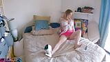 Stepsister wants to play in stepbrother's bedroom with stepbrother's cock snapshot 2