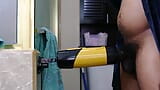 Ruined Cumshot with Hands Free Stroker Hard Thrusting Orgasm with Cum Dripping from Tip of BBC snapshot 3