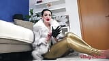Perfect Leather Gloves on Goddess in Fur snapshot 4