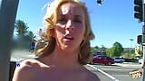 Mature guy picks up blonde in red skirt from street for blowjob and cowgirl fun snapshot 4