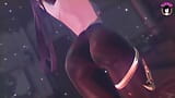 Genshin Impact - Mona - сексуальный танец похотливого хона в колготках + секс наездницы (3D ХЕНТАЙ) snapshot 7