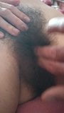 Caressing a beautiful hairy girl snapshot 9