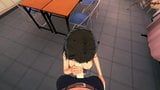 Insegnante Sadayo Kawakami scopata in bocca a scuola. persona 5 snapshot 5