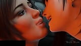 Lara Croft e Tifa se beijando apaixonadamente snapshot 2