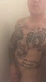 Tattooed muscle soldier in the shower snapshot 2