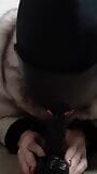 Fur bondage sissy desperate for dildo blowjob POV snapshot 5