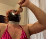 Sissy sloppy Deepthroat Training for real men. Just another white sissy slave training her throat for BBC snapshot 8