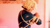 1 Stunde Bondage in Latex-Zusammenstellungsvideos - blonde MILF Arya Grander snapshot 4