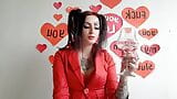 Happy Valentine's Day! Dominatrix Nika congratulates you and gives you a present. Incredibly delicious cocktail of spit snapshot 6
