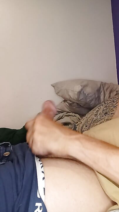 Hlywdjay in Underwear and a Puddle of Cum