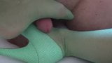 Cum on green nylons & green high heels snapshot 7