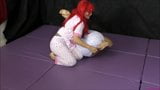 BRA & PANTIES MATCH (STRIP WRESTLING) - Loser gets Diapered snapshot 7