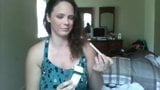 Sandy Yardish Virginia Slims 120s on webcam again snapshot 2