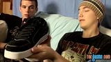 18yo deviants fondle toes while wanking alongside snapshot 4