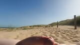 Visiting the nude beach and getting hard snapshot 13