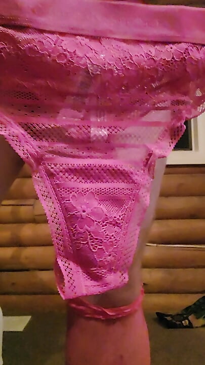 Chubby sissy panty haul try on